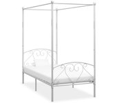 vidaXL Estructura cama con dosel sin colchón metal blanco 120x200 cm