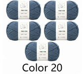 5Pcs X100g Yarn for Hand Knitting Acrylic Crochet Thread Knit Sweaters Lines Crocheting Bag Blanket