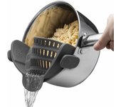 1 unid, colador, colador de olla, clip ajustable en el colador para ollas sartenes y cuencos, colador de olla de cocina