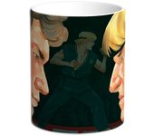 Taza Cobra Kai. Karate Kid. Johnny Lawrence. Daniel Larusso. Miyagi. Miguel. Robby. Halcon. Samantha. Tory