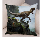 Jurassic Dinosaur Cushion Cover Decorative Wild Animal Print Pillowcase for Car Sofa Home Decor  45x45cm