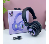 Sanrio Kuromi Bluetooth Headphones Hello Kitty Cartoon Wireless Sports Earphones with LED Lights Gaming Headsets Noise Reduction
