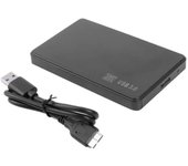 Carcasa Disco Duro 2,5" USB 3.0 Externo para HDD SSD SATA I/II/III de 7mm y 9.5mm, Transparente, Compatible con Windows, Linux, Mac, UASP & Trim, Instalación sin Herramientas, 5Gbps
