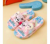 Disney Cute Cartoon Frozen Princess Elsa Olaf Summer Girls' Soft Sole Indoor Anti Slip Kids' Baby Pink Blue Slippers 26-35
