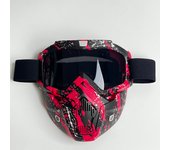 Windproof Outdoor Mask Glasses Men Off-road HD Lens MX MTB ATV Anti-Fog Full Face Protection Tactical Helmet Mask Adjustable