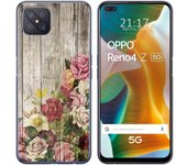Tumundosmartphone Funda Gel Tpu para Oppo Reno 4Z 5G diseño Madera 08 Dibujos