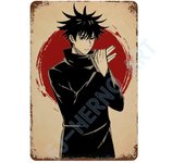 Japan Retro Anime Demon Slayer My Hero Academia Jujutsu Kaisen Metal Tin Sign Plaque Wall Art Home Kids Room Decorative Plates