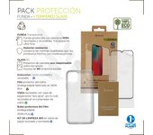 Funda muvit para iphone 14 pro max + protector pantalla vidrio templado plano marco negro -  Recíbelo en 2-3 días laborables