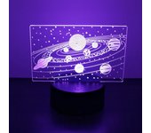 3D Lamp illusion Solar System Nine Planets Lava LED Night Light  olor Changing Child Nightlight Room Bedroom Decor Kid Toy Gifts