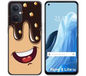 Funda Silicona para Oppo Reno 8 Lite 5G diseño Helado Chocolate Dibujos