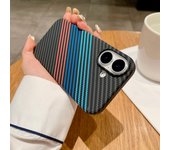 New Magsafe Magnetic Color Collision Carbon Fiber Phone Case For iPhone 16 Pro Max 14 11 12 13 15 Pro Max Shockproof Back Cover