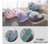Zapatilla de casa niños y niñas invierno cerdado Unicornio tacto suave y comodo Colores Aleatorios o a gustos