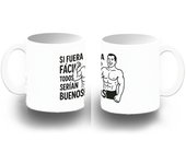 MERCHANDMANIA Taza de plástico frase motivadora si fuera fácil todos serían buenos plastic mug