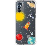Tumundosmartphone Funda Silicona Antigolpes Oppo Reno 6 5G Diseño Espacio Dibujos Personalizada