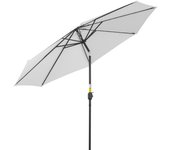 Outsunny Sombrilla de Jardín Ø295x250 cm con Manivela Parasol Exterior con Mecanismo de Inclinación y Poste Desmontable de Metal para Terraza Piscina Patio