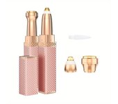 1pc Rechargeable 2-in-1 Eyebrow Razor and Hair Shaver with LED Light - Painlessly Remove Peach Fuzz, Facial Hair, Eyebrows, Lips