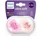 Philips Avent Chupetes Ultrasoft Deco Niña 6-18M