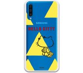 Funda original compatible con Samsung Galaxy A50 - A50s - A30s - Hello Kitty triangulos amarillos