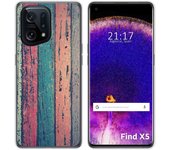 Funda Silicona para Oppo Find X5 5G diseño Madera 10 Dibujos
