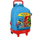 SAFTA - SUPERTHINGS "RESCUE FORCE" Mochila con Carro Incorporado Diseño Único y Licencia Oficial - Mochila hombreras y espalda acolchada - Mochila Extraible se puede lavar - Mochila carro incorporado diseño único  - Mochila Espalda Ergonómica