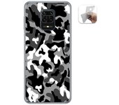 Tumundosmartphone Funda Gel Tpu para Xiaomi Redmi Note 9S / Note 9 Pro diseño Snow Camuflaje Dibujos