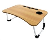 Shoppe house - Mesa Laptop Plegable De Madera Para Ordenador Portátil En Sofá O Cama. Bandeja Auxiliar Multiusos Para Desayuno, Leer O Trabajar 40x60x27 Cm. (natural)
