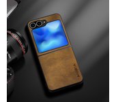 Case for Samsung Galaxy Z Flip 6 5 4 3 Design Simple, Lightweight, Durable Leather wood grain cover for Samsung Galaxy Z Flip6