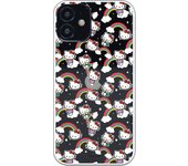 Funda original compatible con iPhone 12 Mini con un diseño de Hello Kitty Arcoiris y Poses