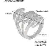 Encanto Stainless Steel Leaf Style Rings For Women Waterproof 18K Gold Plated Smooth Finger Statement Charm Jewelry, anillo estético en forma de hoja de Color dorado, joyería de boda Retro impermeable, accesorios de regalo para graduación