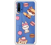Funda compatible con Xiaomi Redmi 9T/Pocophone M3 - Patron Gatos