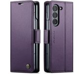 For Samsung Galaxy Z Fold 6 Case Magnetic PU Leather Phone Case for Samsung Z Fold 6 5 5G Wallet with Card Holder Phone Cover