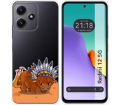 Funda Silicona Transparente para Xiaomi Redmi 12 5G diseño Bufalo Dibujos