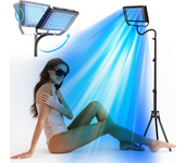 Ultraviolet Tanning Lamp 50W Tripod Solarium Lamp for Tanning Body 48PCS Blue Light Lamp Wavelength 460nm & 480nm Skin care