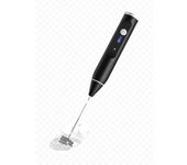 Espumador de Leche Eléctrico de 3 Velocidades, Espumador Electrica de Mano Recargable por USB,  Batidor Eléctrico para Espuma de Café, Mezclador de Bebidas de Alta Velocidad, Varita de Espuma de Café