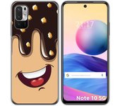 Tumundosmartphone Funda Gel Tpu para Xiaomi Redmi Note 10 5G / POCO M3 PRO 5G diseño Helado Chocolate Dibujos