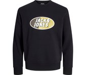Jack & Jones Jcoray Color Sweat Crew Neck Fst Black Sudadera Hombre