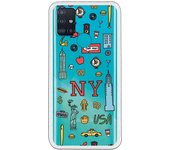 Funda compatible con Samsung Galaxy M51 - Be Unique Funda Gel New York
