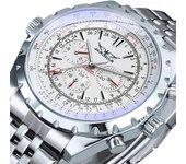 JARAGAR 212 Fashion Men's Automatic Mechanical Watch Waterproof Stainless Steel Calendar Luminous Luxury Business Man Watches