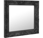 Espejo de maquillaje Barroco Negro 50x50 cm
