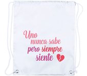 2 Mochilas de cuerdas frase bonita sentimientos amor novios corazon roto playa piscina picnic excursion