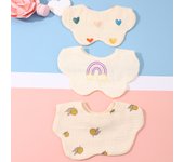 2/3pcs Korean Style Cotton Gauze Baby Feeding Bibs Soft Petal Infants Print Saliva Towel Newborn Toddler Burp Cloth Kids Bib
