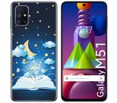 Tumundosmartphone Funda Gel Tpu para Samsung Galaxy M51 diseño Libro Cuentos Dibujos