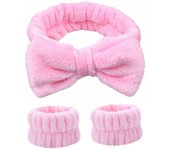 Face Wash Headband Wristband Set, Spa Headband Makeup Skincare Headbands Wrist Bands for Washing Face