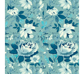 Papel Pintado Floral Fondo Azul