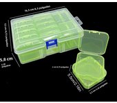 14-cell plastic storage box hand drill beaded accessories accessories box cover transparent PP box ins advanced large capacity