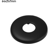 New Black Shower Faucet Decorative Cover Chrome Finish Stainless Steel Water Pipe Wall Covers Bathroom Accessories