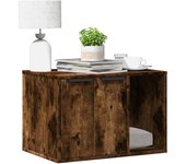 vidaXL Mueble arenero de gatos madera ingeniería 60x40x40 cm en color Negro/Gris hormigón/Madera antigua y más | almacenamiento funcional diseño moderno para baño dormitorio sala