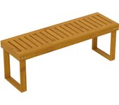 Outsunny Banco de Jardín de 2 Plazas Banco de Madera Asiento de Lamas Carga 300 kg Banco para Patio Terraza 120x34x43 cm Teca