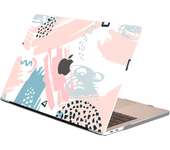 Carcasa para MacBook con Diseño Abstracto Rosa y Azul