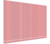 vidaXL Tela de repuesto de toldo rayas rojas y blancas 4,5x3 m